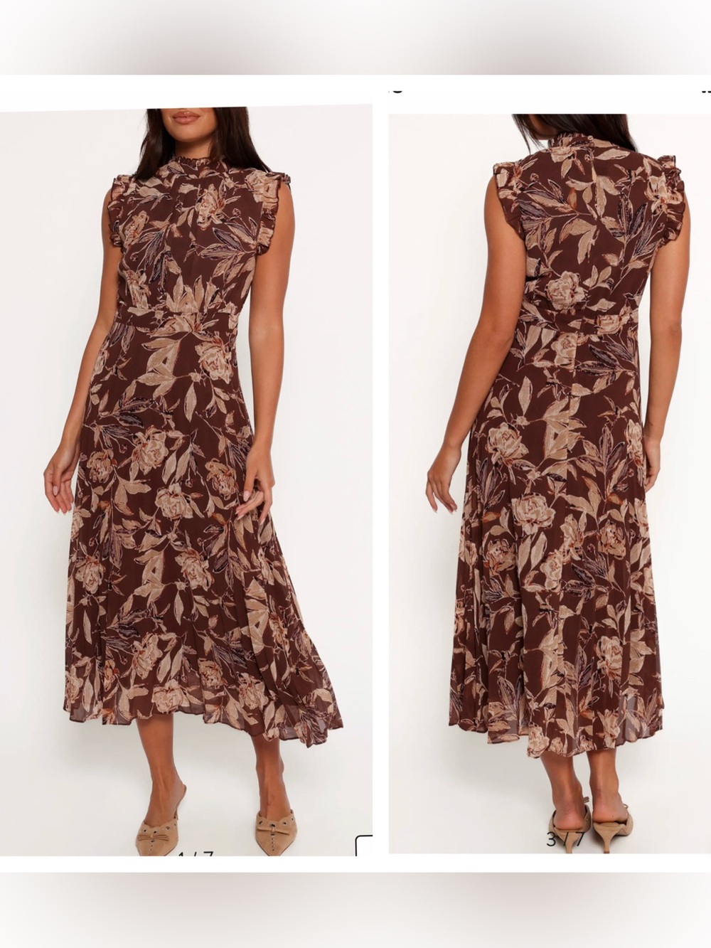 Petal & Pup Delphine Pleated Sleeveless Maxi Dress